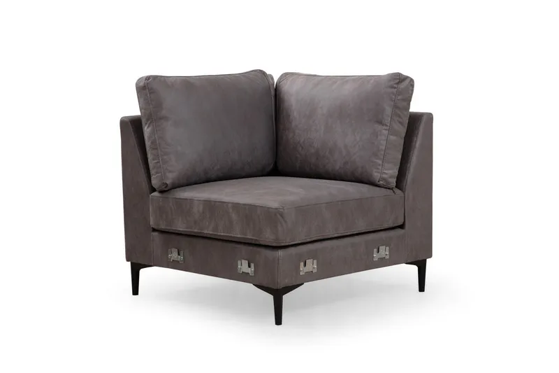 Svanabyn Soffa m. Divan och Schäslong 4-sits - Antracit - Möbler - Soffa - U-soffa
