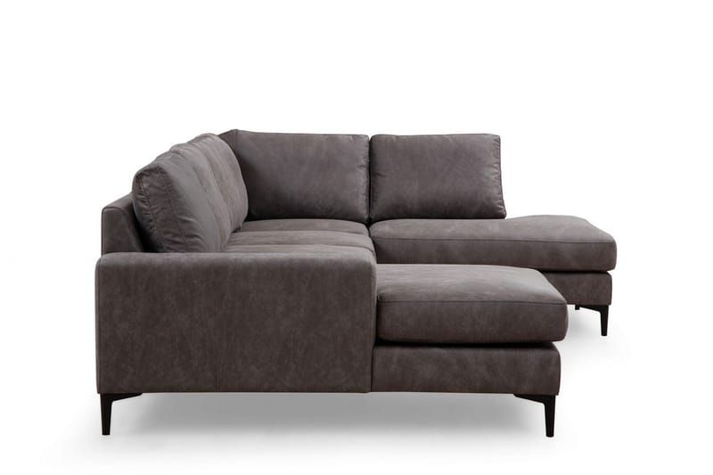 Svanabyn Soffa m. Divan och Schäslong 4-sits - Antracit - Möbler - Soffa - U-soffa