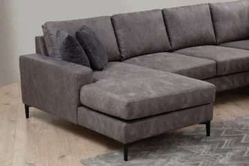 Svanabyn Soffa m. Divan och Schäslong 4-sits - Antracit - Möbler - Soffa - U-soffa