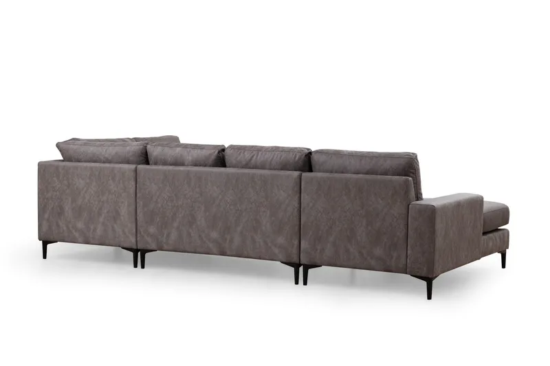 Svanabyn Soffa m. Divan och Schäslong 4-sits - Antracit - Möbler - Soffa - U-soffa
