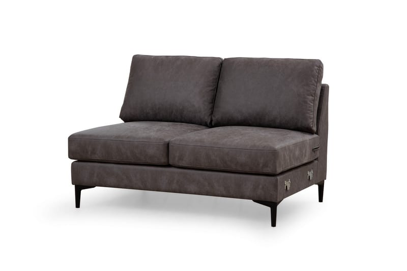 Svanabyn Soffa m. Divan och Schäslong 4-sits - Antracit - Möbler - Soffa - U-soffa