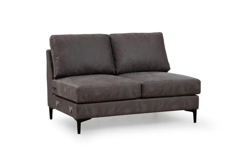 Svanabyn Soffa m. Divan och Schäslong 4-sits - Antracit - Möbler - Soffa - U-soffa