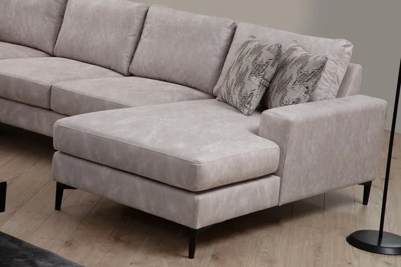 Svanabyn Soffa m. Divan och Schäslong 4-sits - Beige - Möbler - Soffa - U-soffa