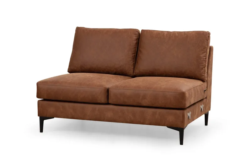 Svanabyn Soffa m. Divan och Schäslong 4-sits - Brun - Möbler - Soffa - U-soffa