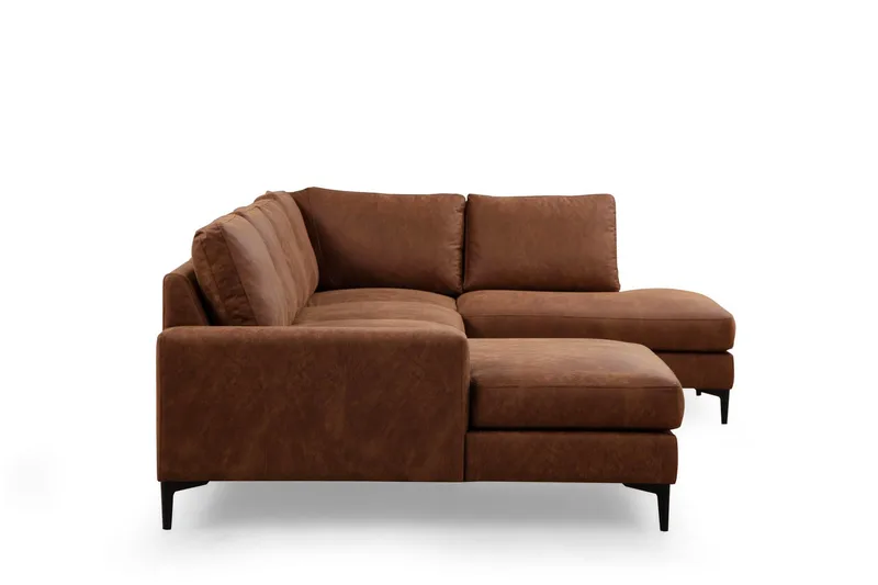 Svanabyn Soffa m. Divan och Schäslong 4-sits - Brun - Möbler - Soffa - U-soffa