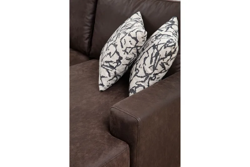 Svanabyn Soffa m. Divan och Schäslong 4-sits - Mörkbrun - Möbler - Soffa - U-soffa