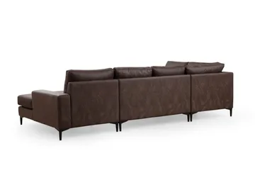 Svanabyn Soffa m. Divan och Sch äslong 4-sits - Mörkbrun - Möbler - Soffa - U-soffa
