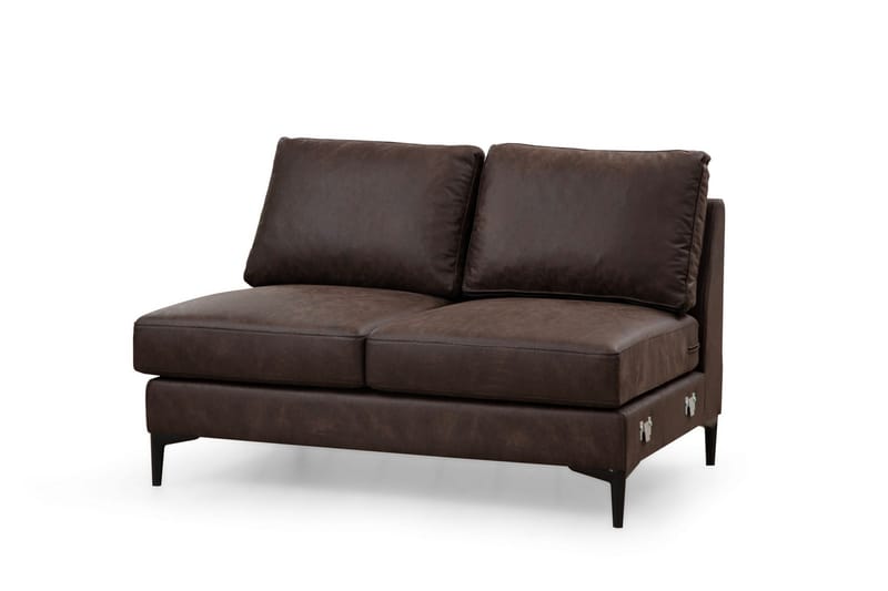 Svanabyn Soffa m. Divan och Schäslong 4-sits - Mörkbrun - Möbler - Soffa - U-soffa