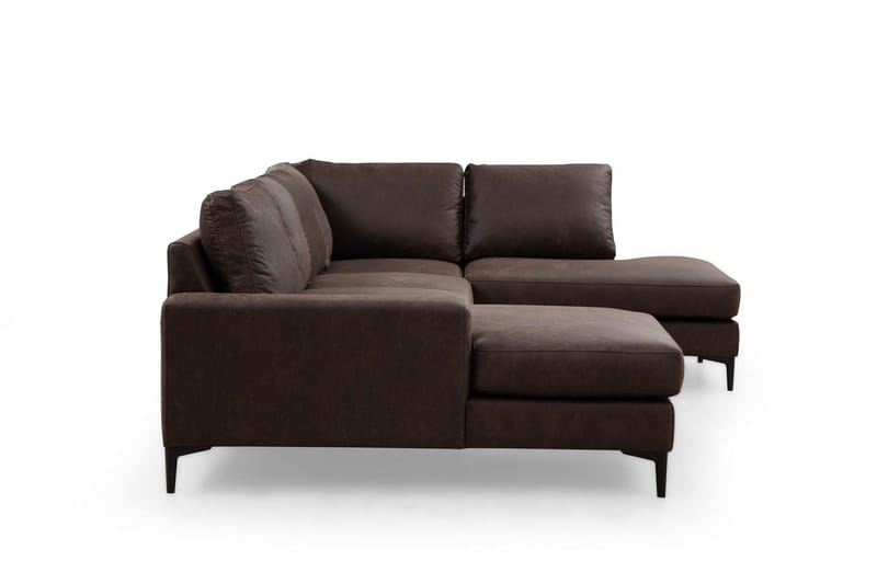 Svanabyn Soffa m. Divan och Schäslong 4-sits - Mörkbrun - Möbler - Soffa - U-soffa