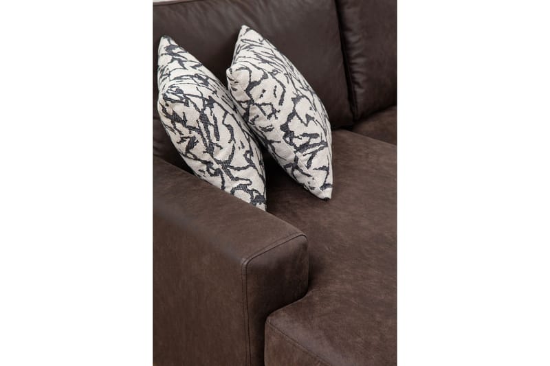 Svanabyn Soffa m. Divan och Schäslong 4-sits - Mörkbrun - Möbler - Soffa - U-soffa