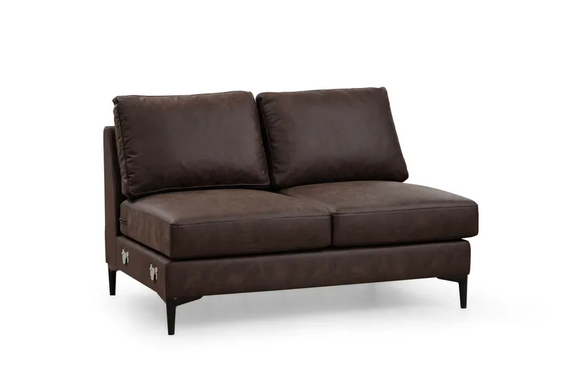 Svanabyn Soffa m. Divan och Schäslong 4-sits - Mörkbrun - Möbler - Soffa - U-soffa