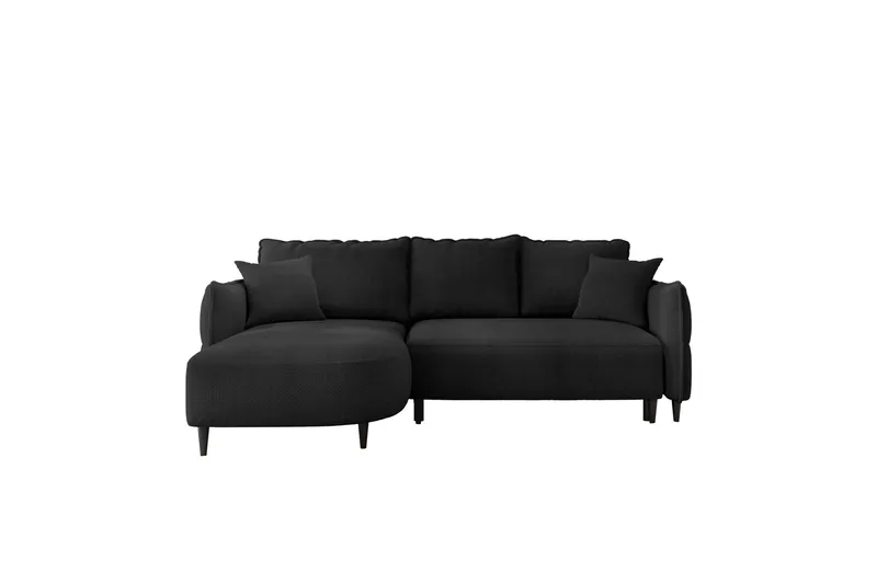 Sycylia Soffa med Divan 3-sits, Svart