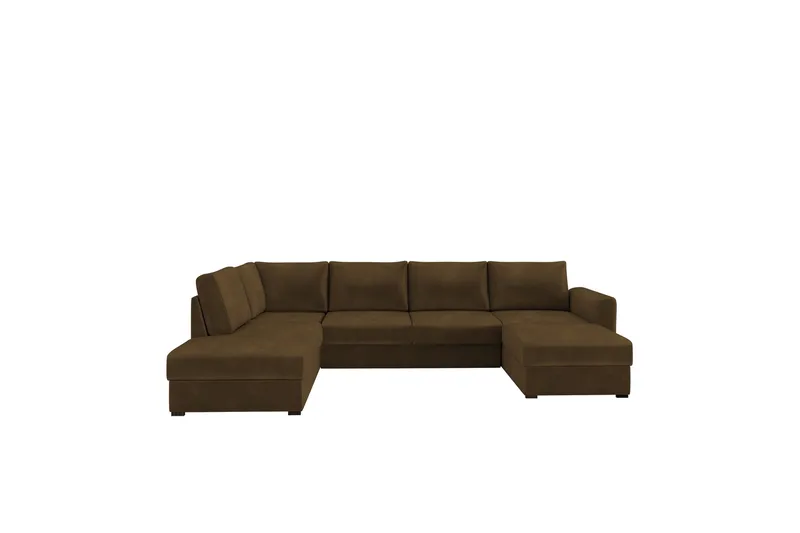 Taberk Soffa med Divan och Schäslong 4-sits - Brun - Möbler - Soffa - U-soffa