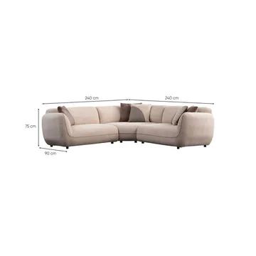 Talrosen 5-sits Hörnsoffa - Krämvit - Möbler - Soffa - Hörnsoffa