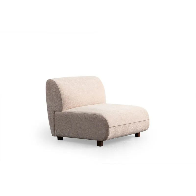 Talrosen Rundad Modulsoffa i Bouclé - Beige - Möbler - Soffa - 4 sits soffa