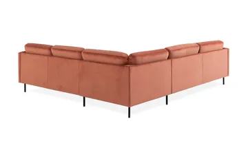 Teodin Hörnsoffa Large Sammet - Rosa - Möbler - Soffa - Hörnsoffa