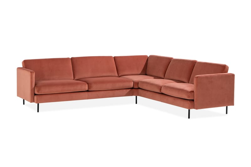 Teodin Hörnsoffa Large Sammet - Rosa - Möbler - Soffa - Hörnsoffa