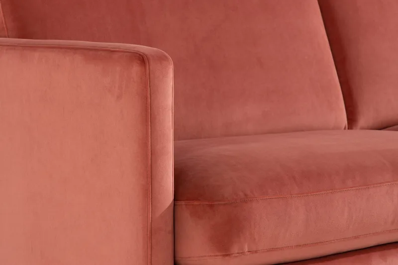 Teodin Hörnsoffa Large Sammet - Rosa - Möbler - Soffa - Hörnsoffa