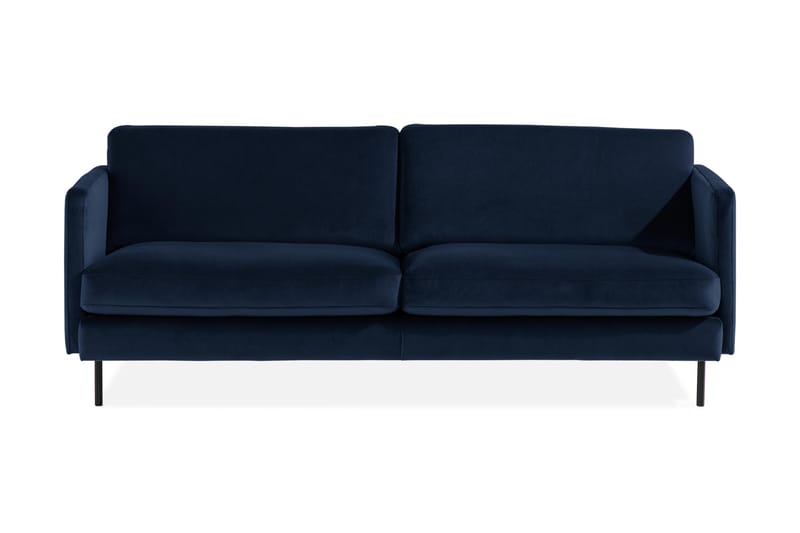 Teodin Sammetssoffa 3-sits - Blå - Sammetssoffa - 3 sits soffa