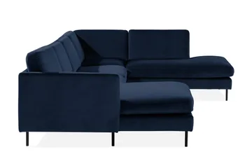 Teodin U-soffa med Divan Sammet Vänster - Blå - Möbler - Soffa - Sammetssoffa
