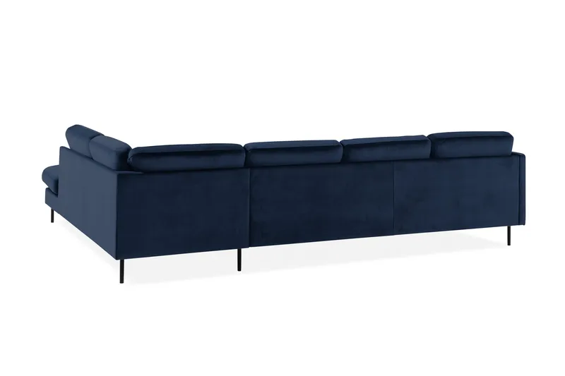 Teodin U-soffa med Divan Sammet Vänster - Blå - Möbler - Soffa - Sammetssoffa