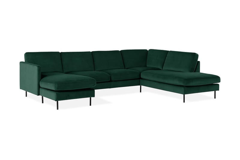 Teodin U-soffa med Divan Sammet Vänster - Grön - Möbler - Soffa - U-soffa