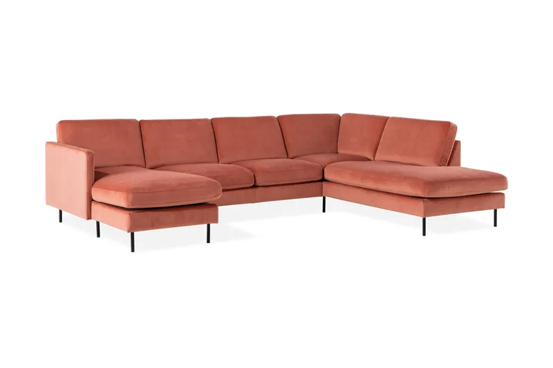 Teodin U-soffa med Divan Sammet Vänster - Rosa - Möbler - Soffa - U-soffa