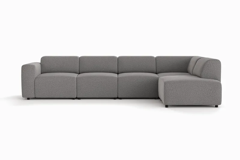 Torvasen 5-sits Soffa med Divan Höger i Tyg - Grå - Möbler - Soffa - Divansoffor & schäslongsoffa