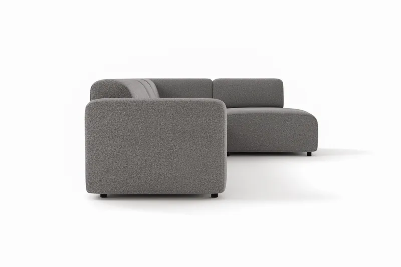 Torvasen 5-sits Soffa med Divan Höger i Tyg - Grå - Möbler - Soffa - Divansoffor & schäslongsoffa