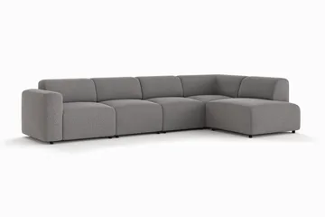 Torvasen 5-sits Soffa med Divan Höger i Tyg - Grå - Möbler - Soffa - Divansoffor & schäslongsoffa