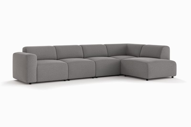Torvasen 5-sits Soffa med Divan Höger i Tyg - Grå - Möbler - Soffa - Divansoffor & schäslongsoffa