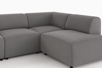 Torvasen 5-sits Soffa med Divan Höger i Tyg - Grå - Möbler - Soffa - Divansoffor & schäslongsoffa