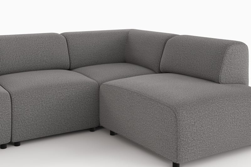 Torvasen 5-sits Soffa med Divan Höger i Tyg - Grå - Möbler - Soffa - Divansoffor & schäslongsoffa