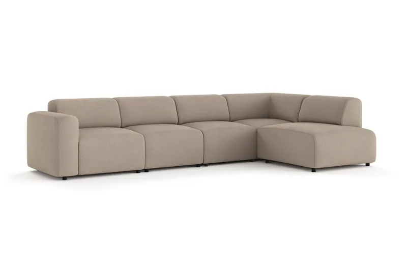 Torvasen 5-sits Soffa med Divan Höger i Tyg - Greige - Möbler - Soffa - Divansoffor & schäslongsoffa