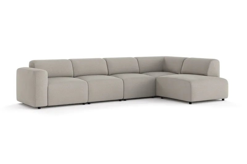 Torvasen 5-sits Soffa med Divan Höger i Tyg - Ljusgrå - Möbler - Soffa - Divansoffor & schäslongsoffa