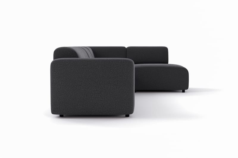 Torvasen 5-sits Soffa med Divan Höger i Tyg - Svart - Möbler - Soffa - Divansoffor & schäslongsoffa