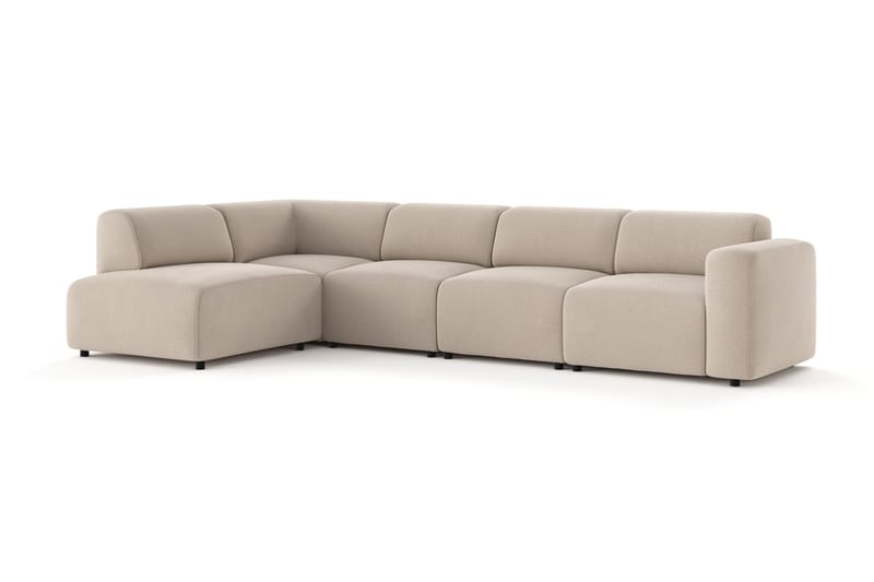 Torvasen 5-sits Soffa med Divan Vänster i Tyg - Beige - Möbler - Soffa - Divansoffor & schäslongsoffa