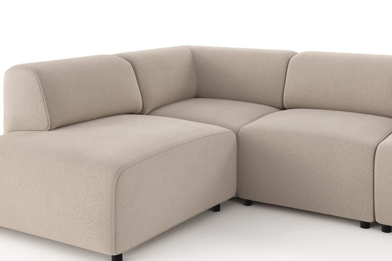 Torvasen 5-sits Soffa med Divan Vänster i Tyg - Beige - Möbler - Soffa - Divansoffor & schäslongsoffa