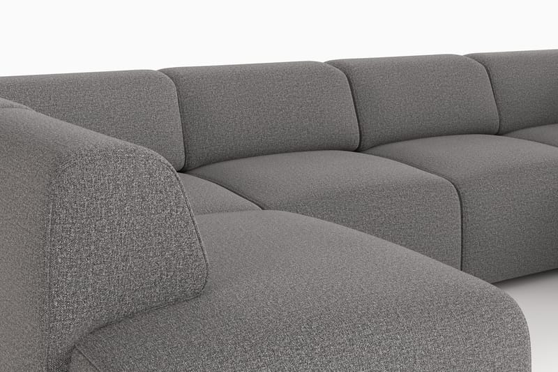 Torvasen 6-sits Soffa med Dubbeldivan i Tyg - Grå - Möbler - Soffa - U-soffa