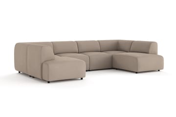 Torvasen 6-sits Soffa med Dubbeldivan i Tyg - Greige - Möbler - Soffa - U-soffa