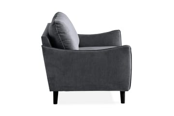 Trend Lyx 2-sits Soffa i Tyg med Svängda Armstöd - Grå - Möbler - Soffa - 2 sits soffa