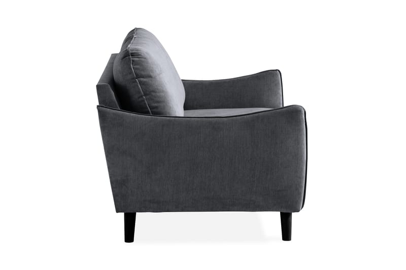 Trend Lyx 2-sits Soffa i Tyg med Svängda Armstöd - Grå - Möbler - Soffa - 2 sits soffa