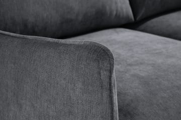 Trend Lyx 2-sits Soffa i Tyg med Svängda Armstöd - Grå - Möbler - Soffa - 2 sits soffa