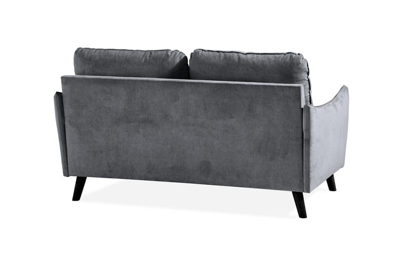 Trend Lyx 2-sits Soffa i Tyg med Svängda Armstöd - Grå - Möbler - Soffa - 2 sits soffa