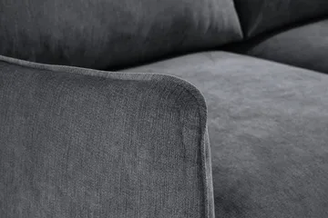 Trend Lyx 2-sits Soffa i Tyg med Svängda Armstöd - Grå - Möbler - Soffa - 2 sits soffa