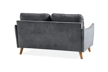 Trend Lyx 2-sits Soffa i Tyg med Svängda Armstöd - Grå - Möbler - Soffa - 2 sits soffa