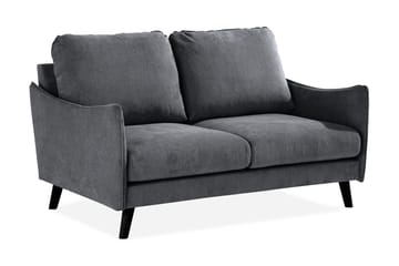 Trend Lyx 2-sits Soffa i Tyg med Svängda Armstöd - Grå - Möbler - Soffa - 2 sits soffa