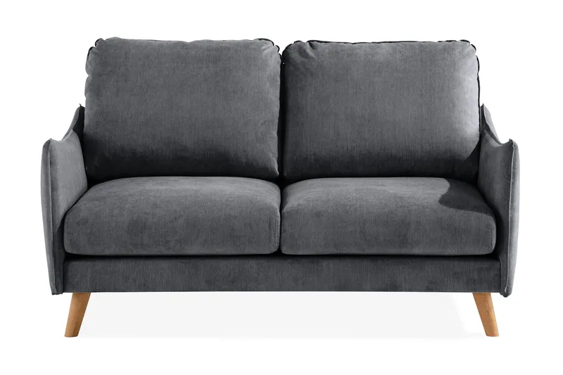 Trend Lyx 2-sits Soffa, Mörkgrå/Ek