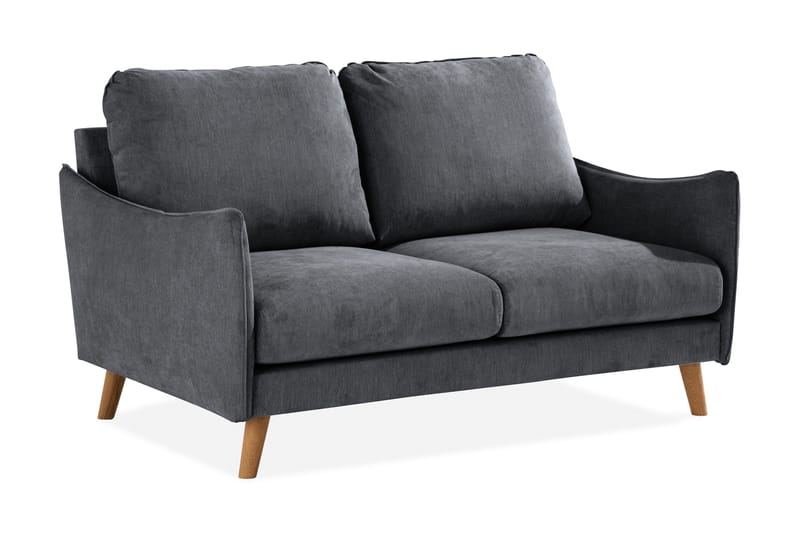 Trend Lyx 2-sits Soffa - Mörkgrå/Ek - Möbler - Soffa - 2 sits soffa