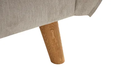 Trend Lyx 2-sits Soffa med Utsvängda Armstöd i Tyg med Träben - Beige - Möbler - Soffa - 2 sits soffa
